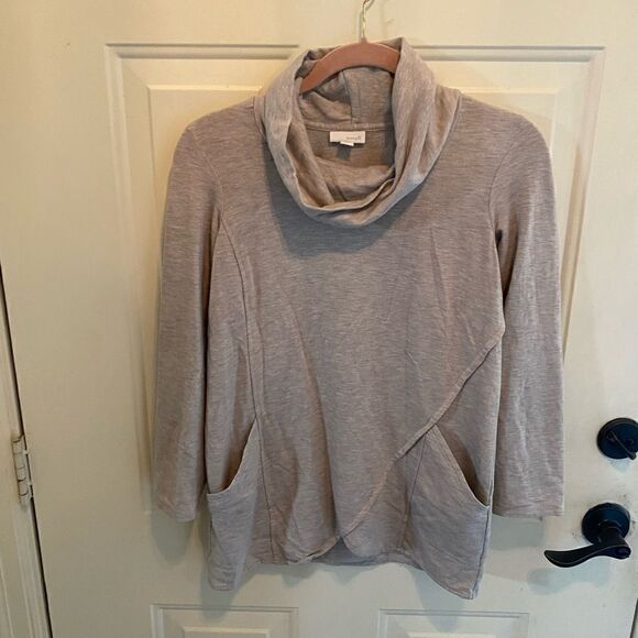 J Jill Pure Jill Beige Funnel Neck Sweater size XS - Picture 6 of 7